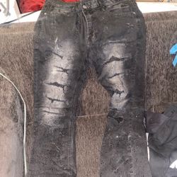 Front row stacked jeans