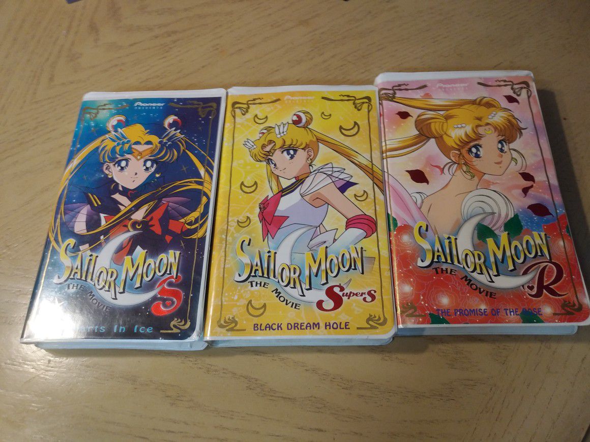 Sailor Moon the Movie S + Super S + R (VHS, 1999) English Dub