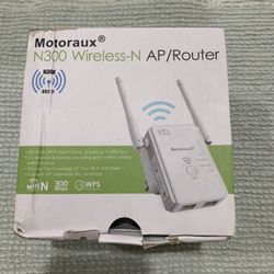Router, NEW In Box, Motoraux N300 Wireless-N