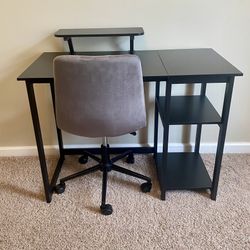 COMPUTER DESK AND CHAIR