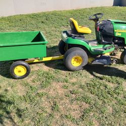 mower tractor with trailer