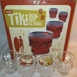 Tiki Tropical Barware Glass Set Skull Shot Glassware Set Wembley Casino and Lounge