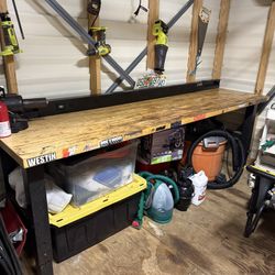 work table with power bank 