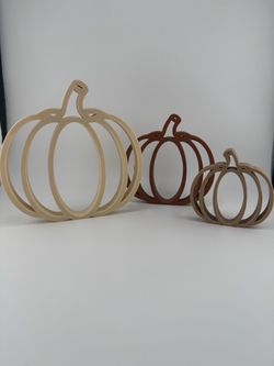Pumpkin Trio – Modern Fall Farmhouse Décor – Set of 3