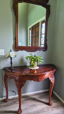 Table and mirror