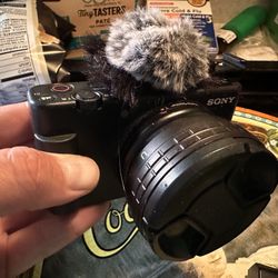 Sony ZV-1 Vlogging Camera With Wide Angle Adapter