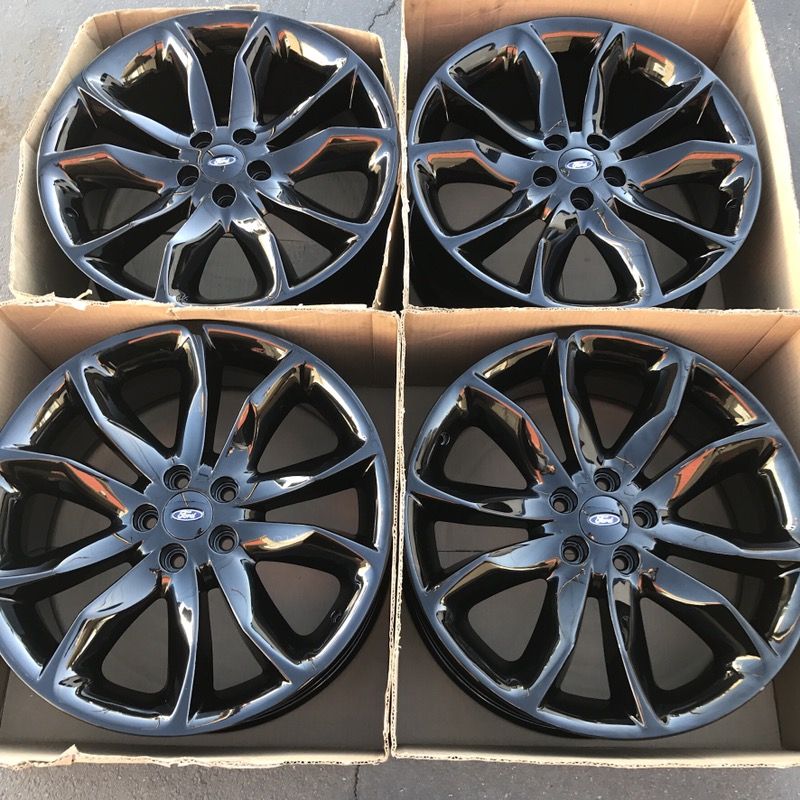 New 20" oem Ford Explorer sport factory wheels 20 inch new gloss black rims ford explorer