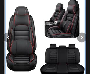 Car Seat Covers for Mazda CX-30 CX-5 CX-50 CX-70 CX-9 CX-90 Napa Leather Seat Cover (Full Set Luxury, Redline