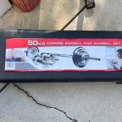 Adjustable Dumbbells Barbell with Connector Options Each Other Convertible 50KG/110LBS Silver