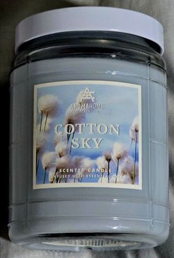 AromaHome Slatkin + Co Cotton Sky 18 oz Scented Candle 2-Wick Unused *Large*