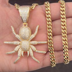 Spider Pendant Necklace Icedout 