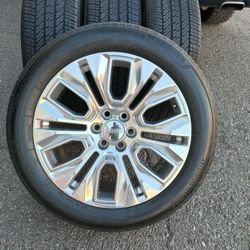 2022 OEM ORIGINAL TAKEOFFS GMC SIERRA DENALI 22 INCH  TIRES BRIDGESTONE ALENZA 85 % $ 1399 