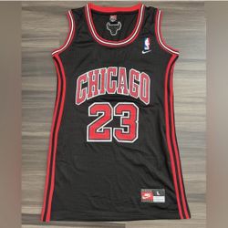 Jordan Jersey Black Chicago Bulls Large