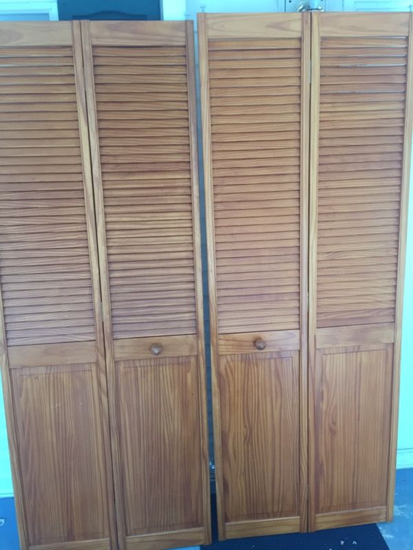 Solid Pine Honey Oak Stained Closet Doors For Sale In Punta Gorda Fl Offerup