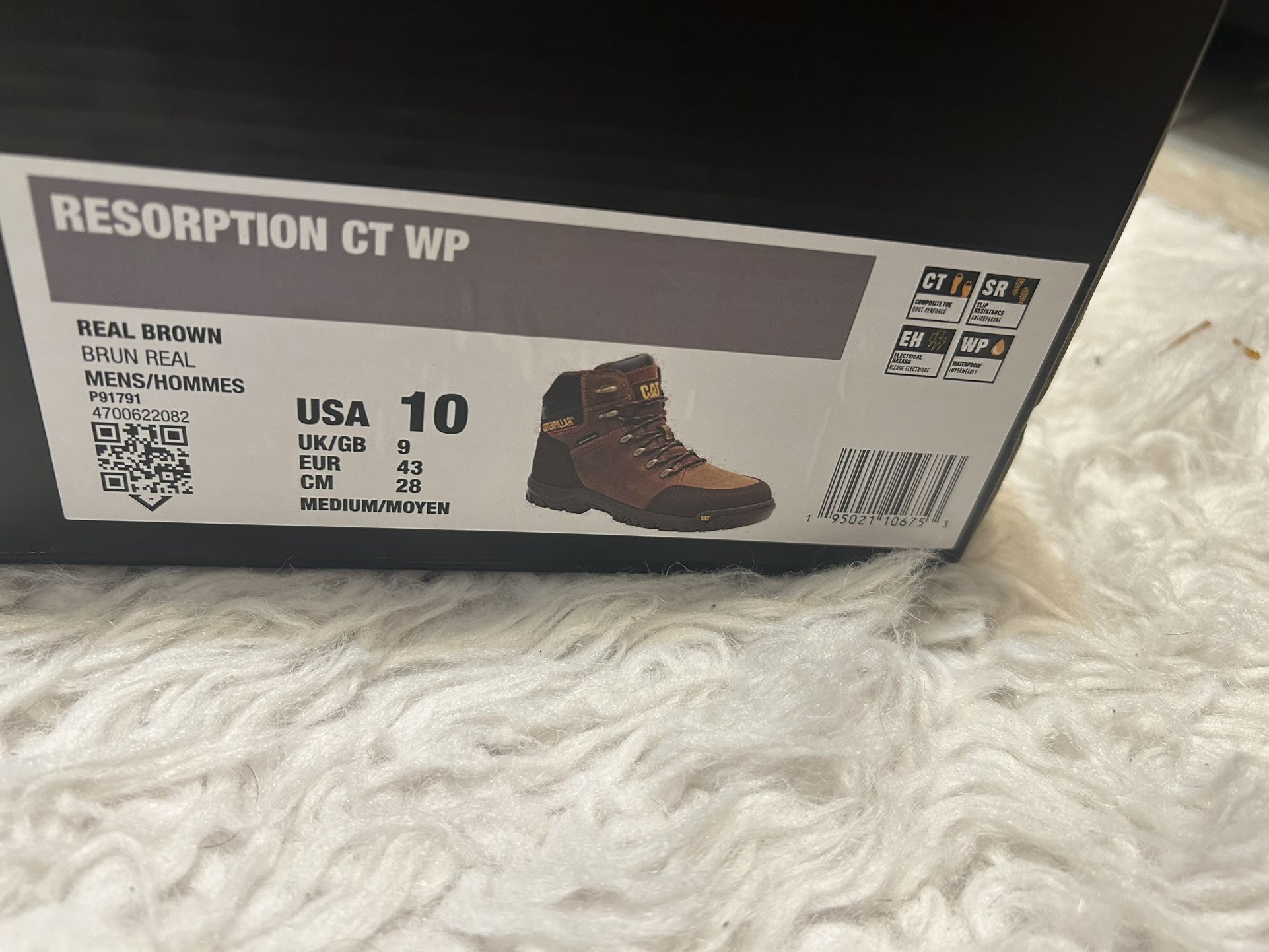 Cat Composite Toe Boots Size 10