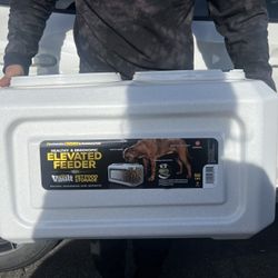 Elevated Dog Feeder And Food Storage Container