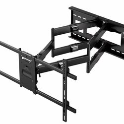 Mount-It! Long Extension TV Mount, Dual Arm Full Motion Wall Bracket with 36 inch Extended Articulating Arm, Fits Screen Sizes 50 55 60 65 70 75 80 85