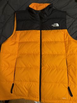 The North Face Men’s 550 Orange & Black Puffer Vest