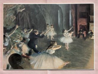 Vintage Metropolitan Museum of Art MMA Degas wall plaque Ballet on Stage