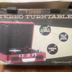 3 Speed Stereo Turntable NEW IN BOX