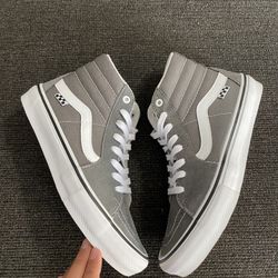 Vans Sk8-Hi Grey Skate Shoes Mens Size 8.5