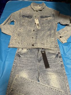 Purple And Alive Jeans Suit