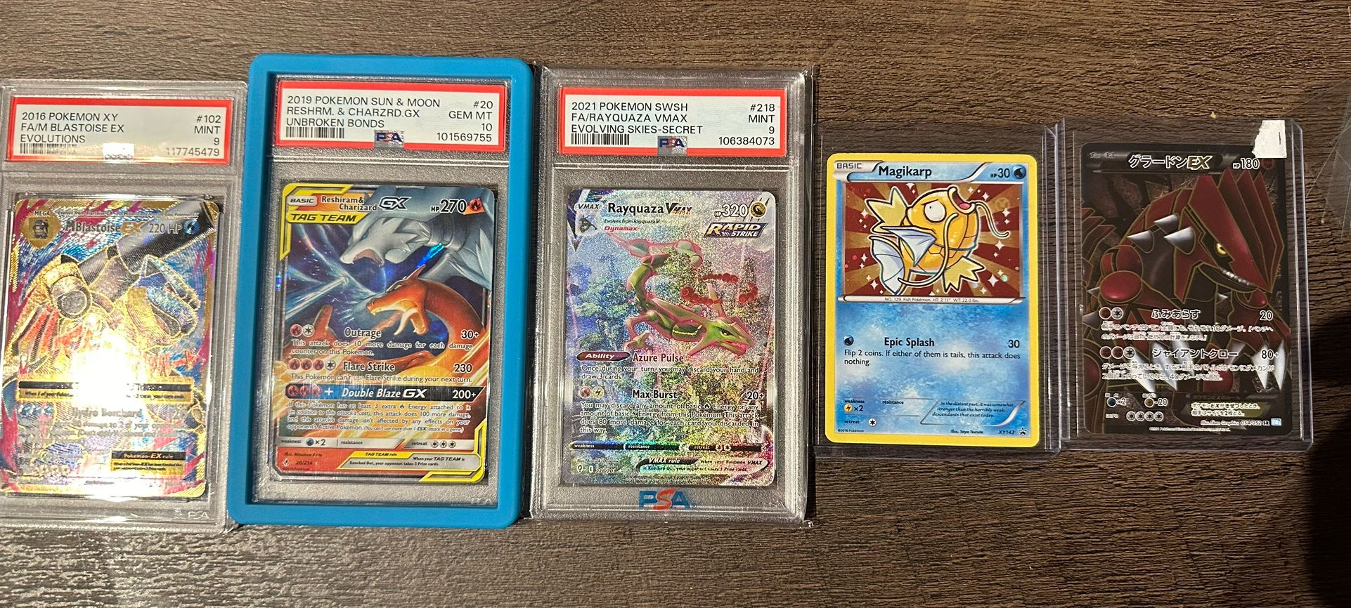 Pokemon card slabs