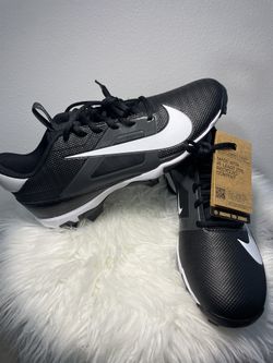 Nike Alpha Menace 4 Shark Wide Cleats Size 11 Black White FQ3875 001 New No Box