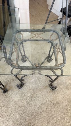3 piece glass coffee and 2 end table