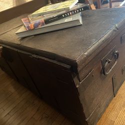 Antique Solid Wood Trunk