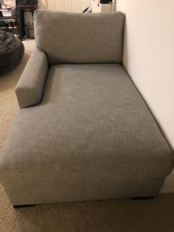 Pottery Barn Grey Chaise
