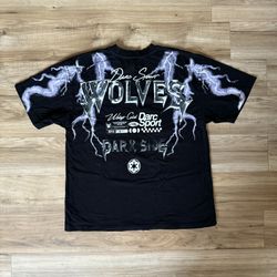Darc Sport Star Wars Dark Side Wolves Black Graphic Tee T-Shirt Black Purple