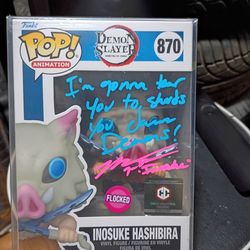 Demon slayer Funko pop signed