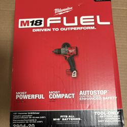 Milwaukee M18 Brushless Cordless 3 Speed Hammer Drill Tool Only 