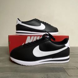 Men's Nike Cortez Casual Shoes Sneakers - Black White - Size 8, 9, 11.5, 12
