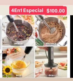 Especial Batidora Manual 4 En 1 Mescla   Mule Machaca Bate Especial $100.00 Princess House Ventas Finales