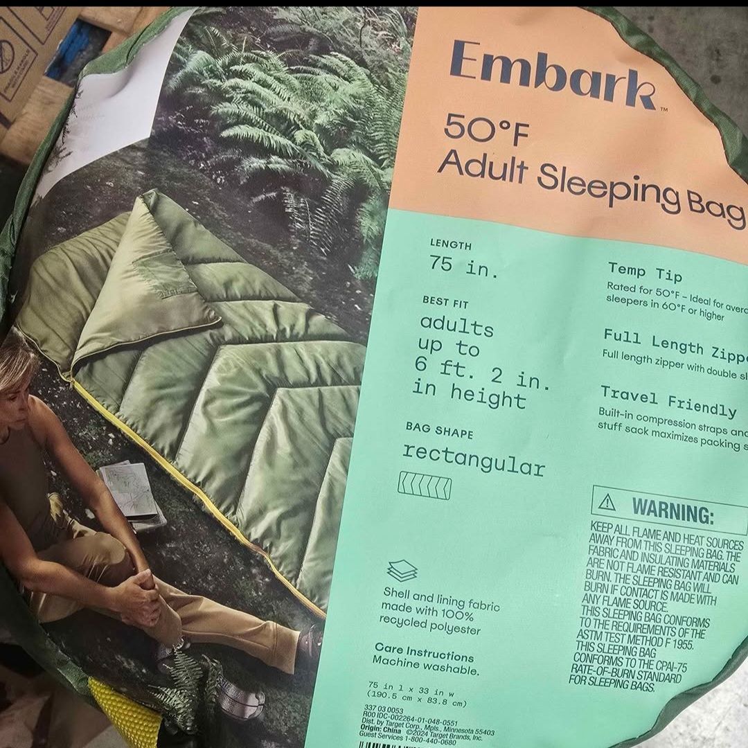 Embark Adult Sleeping bag 50f 75inchs(L)