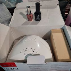 Nail Uvl Light And A Whole Bucket Of Nail Polish 