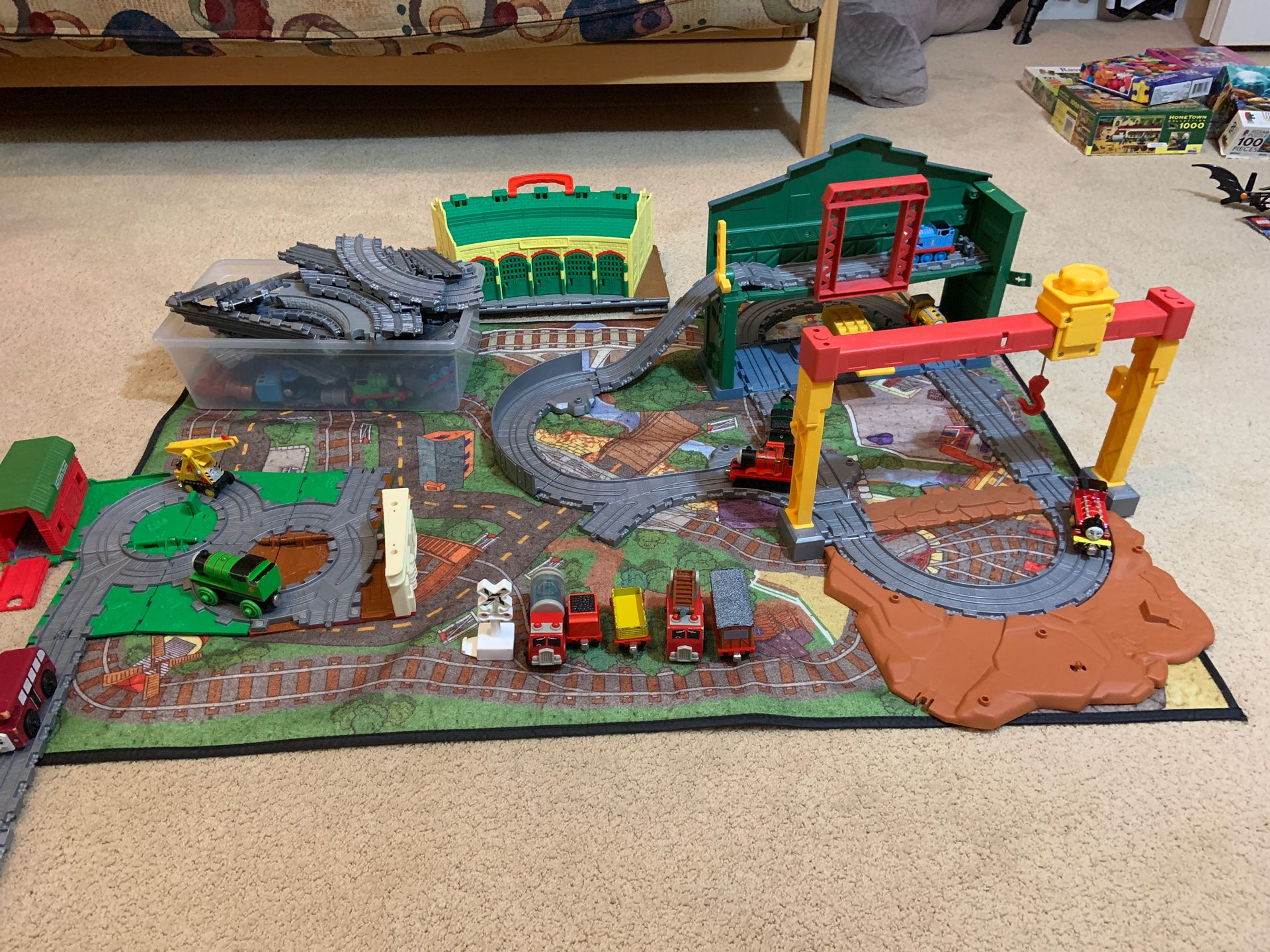 Thomas the Train tracks and train set.