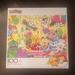 Pokémon puzzle Complete Set 100 Pieces Good Condition Rompecabezas
