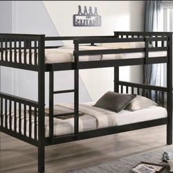Brand New Twin Size Over Twin Size Bunk Bed (No Mattress Included) - Schedule Delivery Now!