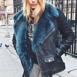 BLK DNM leather moto jacket