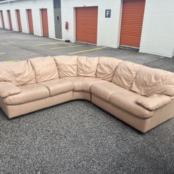 Genuine Leather Sectional!