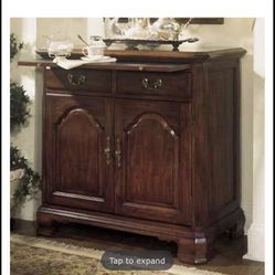 Hutch, Buffet, and table with eight chairs