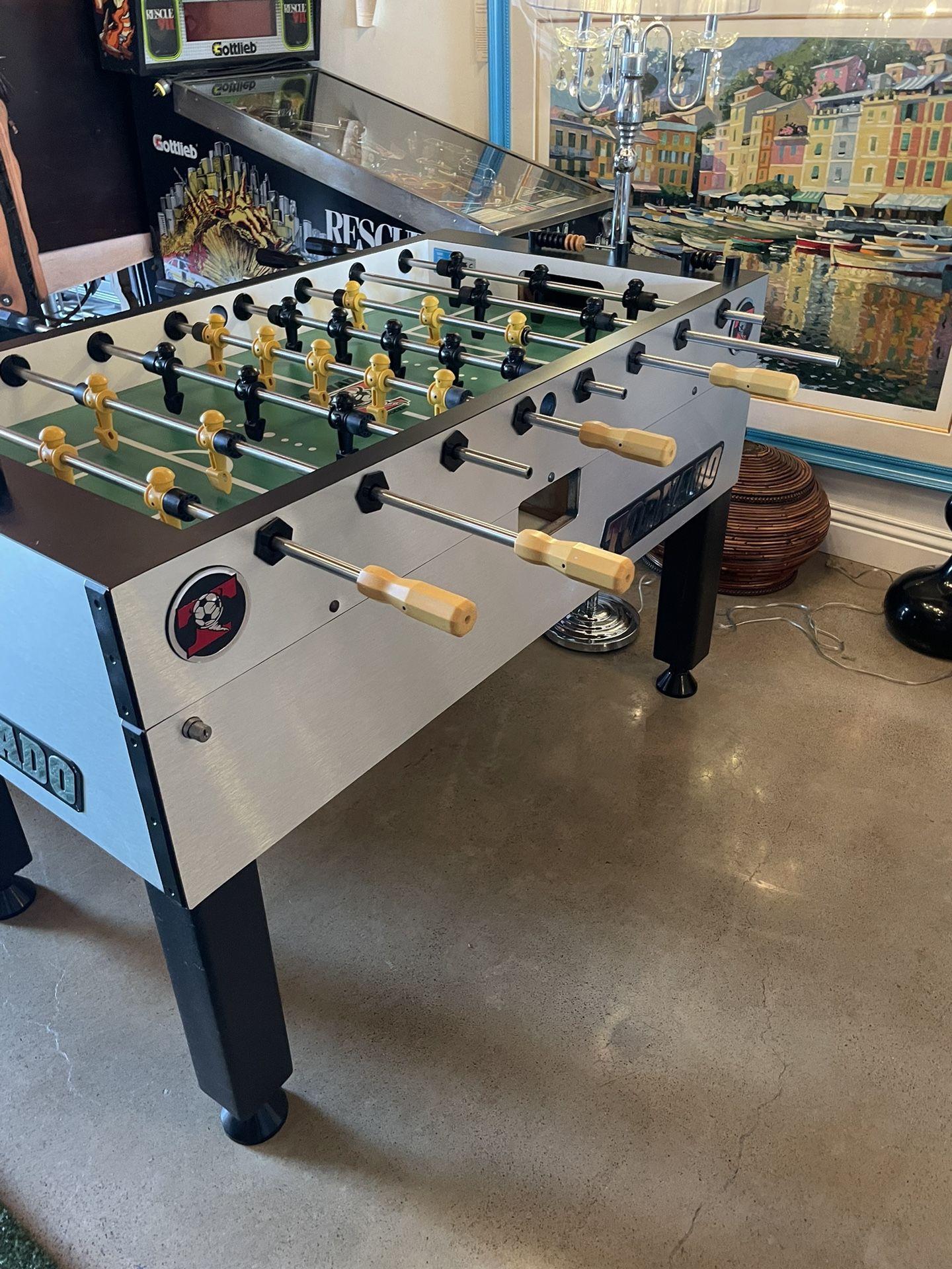 Foosball Tornado Tournament 3000 / T3000 Foosball Table in SILVER / PLATINUM