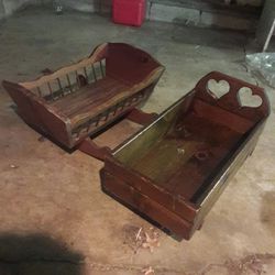 Vintage wooden cradles $15 ea