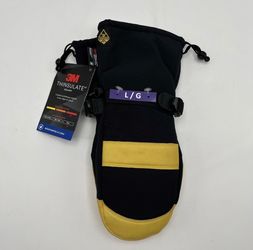 3M Saranac Gauntlet Deerskin Mitten Thinsulate - Large Size