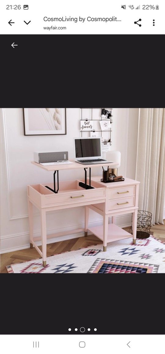 Cute Pink Sit to Stand Desk
