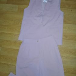 New Womens Size Large Color Pink Set