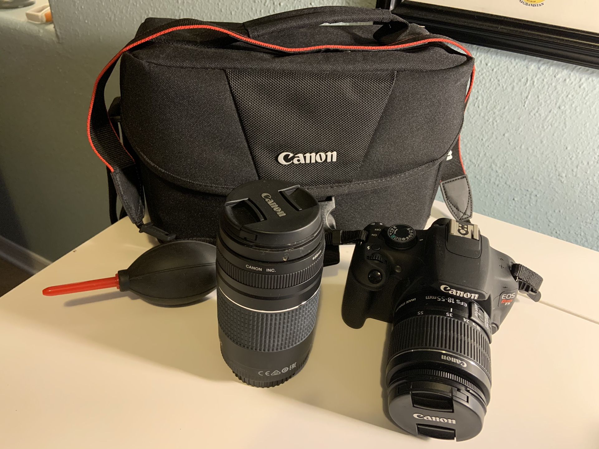 Cannon Rebel T5 With Extra Lenses And Bag